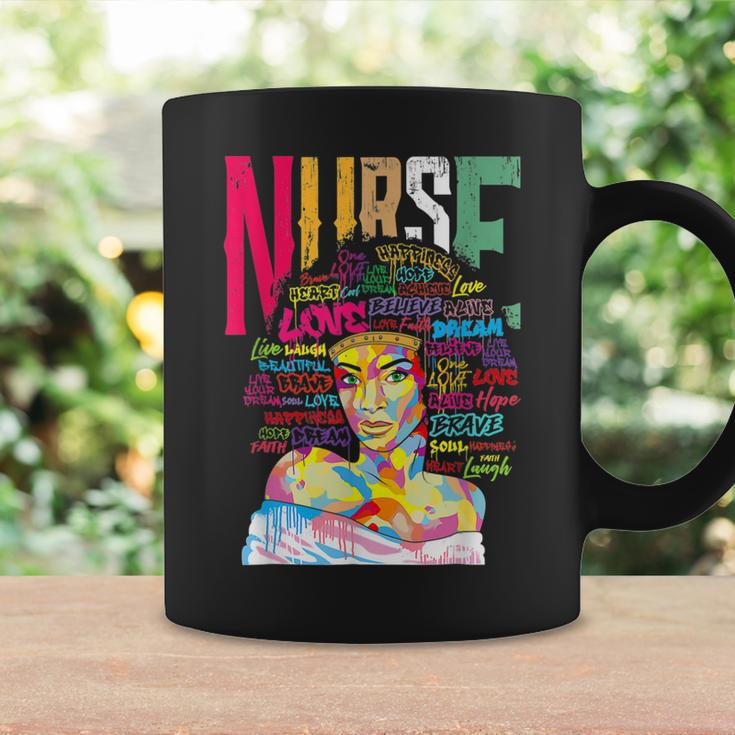 Nurse Black Woman Magic Afro Melanin Queen Black History Coffee Mug Gifts ideas