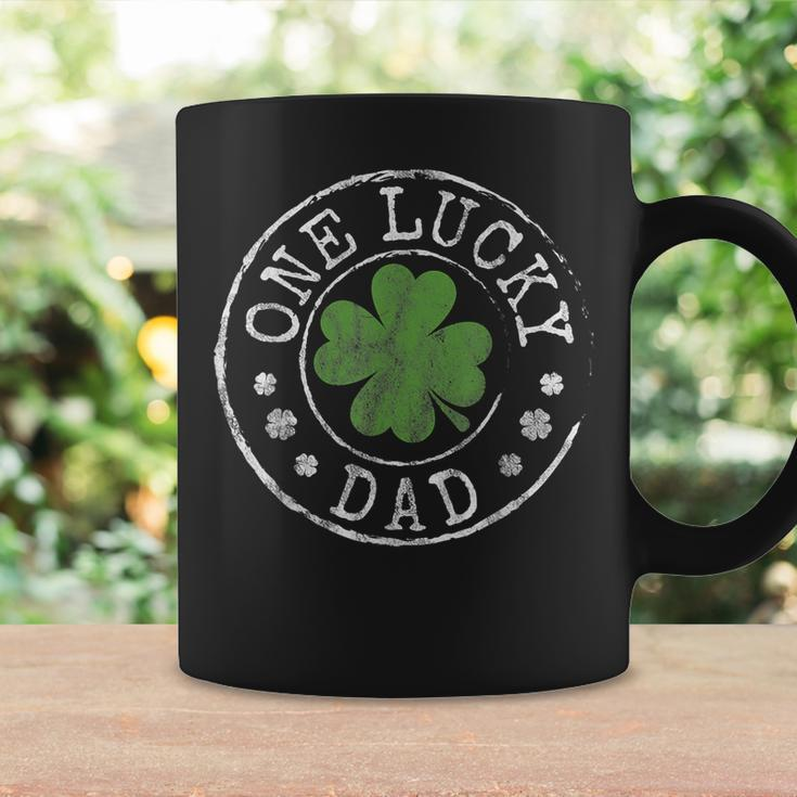 One Lucky Dad Father Funny Irish Shamrocks St Patricks Day Coffee Mug Gifts ideas