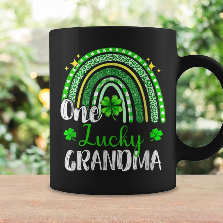 One Lucky Grandma Leopard Print Rainbow St Patricks Day Coffee Mug Gifts ideas