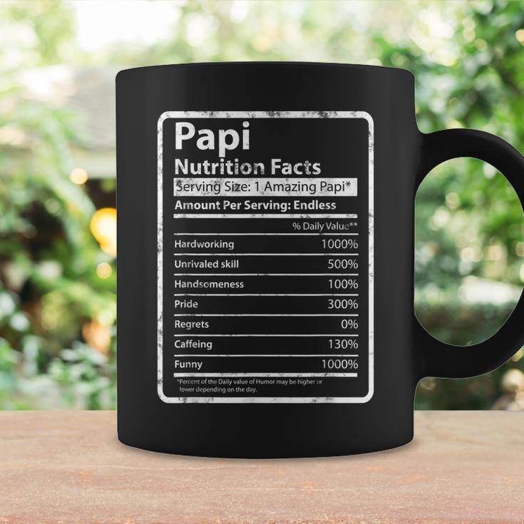Papi Nutrition Facts Fathers Day Gift Funny Papi Grandpa Coffee Mug Gifts ideas