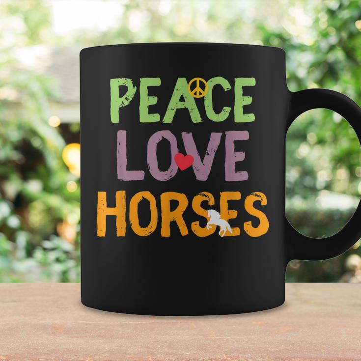 Peace Love Horses Equestrian HorseCoffee Mug Gifts ideas