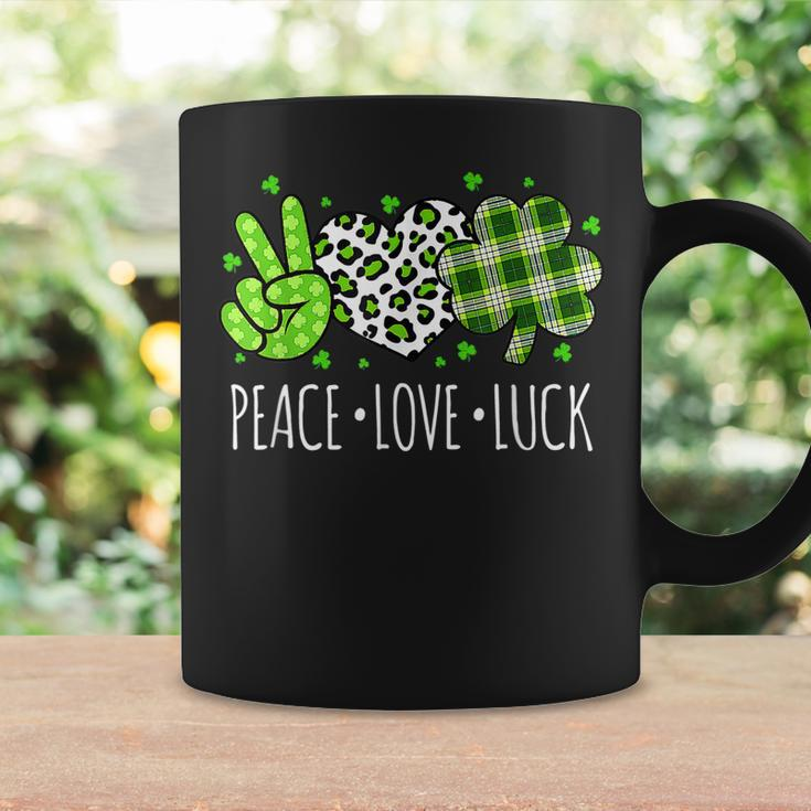 Peace Love Luck Lucky Heart Shamrock Leopard St Patricks Day Coffee Mug Gifts ideas