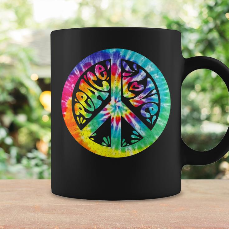Peace Sign Love Tie Dye 60S 70S Hippie Costume Girls Women Coffee Mug Gifts ideas