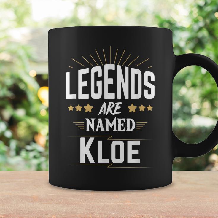 Personalisiertes Tassen Legenden heißen Kloe, Schwarz, Einzigartiges Design Geschenkideen