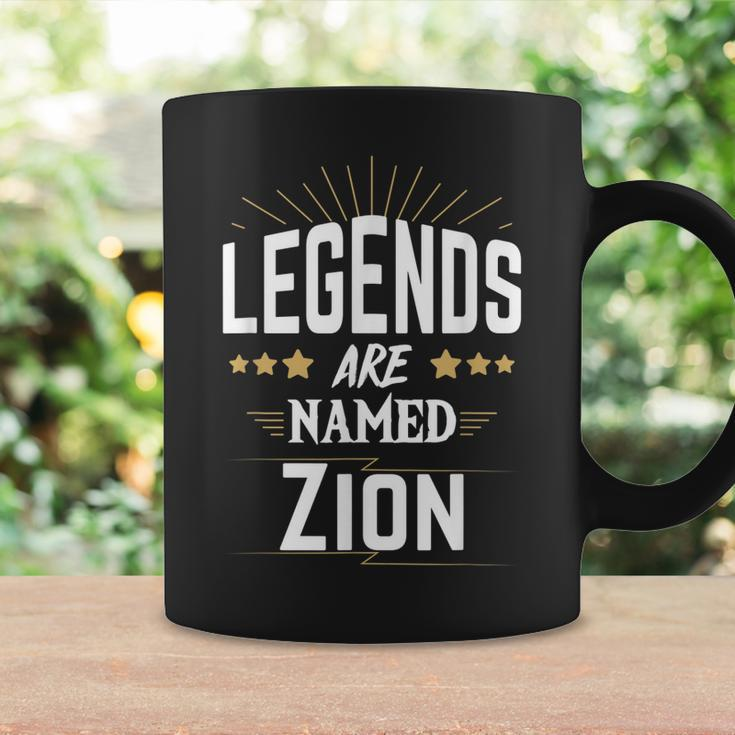 Personalisiertes Tassen Legends are named Zion, Ideal für Gedenktage Geschenkideen