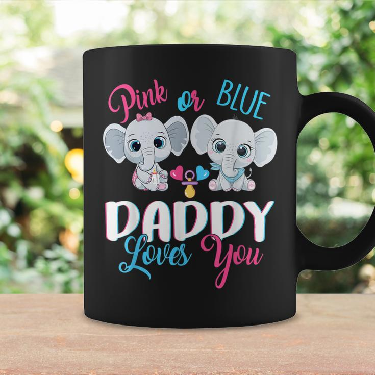 Pink Or Blue Daddy Loves You Elephants-Baby Gender Reveal Coffee Mug Gifts ideas