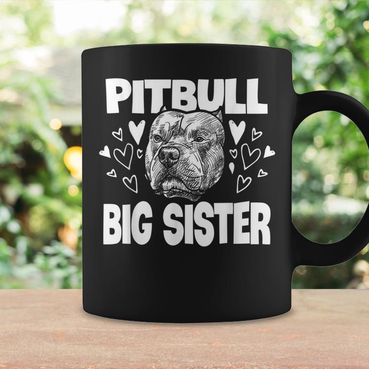 Pit Bull Big Sister Matching Family Dog White Coffee Mug Gifts ideas