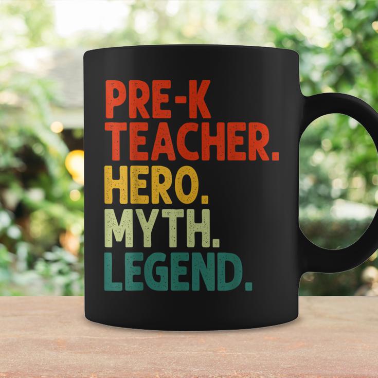 Pre-K Teacher Hero Myth Legend Vintage Lehrertag Tassen Geschenkideen