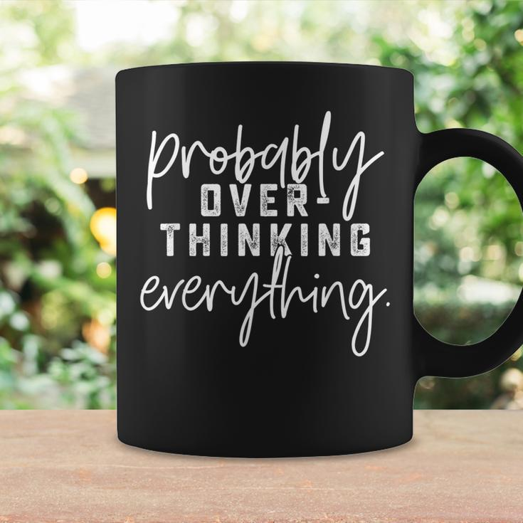 Probably Overthinking Everything Gift For Dad A Happy Life Coffee Mug Gifts ideas