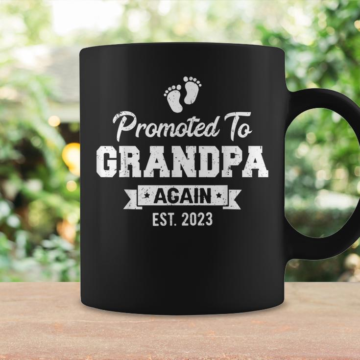 Promoted To Grandpa Again 2023 Grandpa To Be Grandpa Again Gift For Mens Coffee Mug Gifts ideas