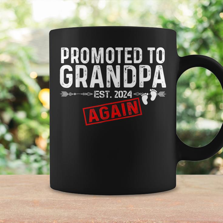 Promoted To Grandpa Again Est 2024 Pregnancy Coffee Mug Gifts ideas