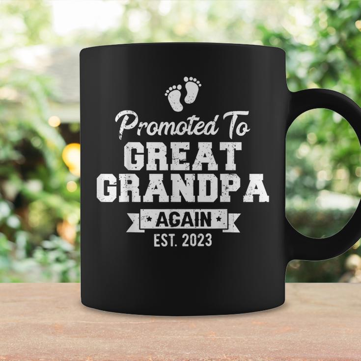 Promoted To Great Grandpa Again 2023 Great Grandfather To Be Gift For Mens Coffee Mug Gifts ideas