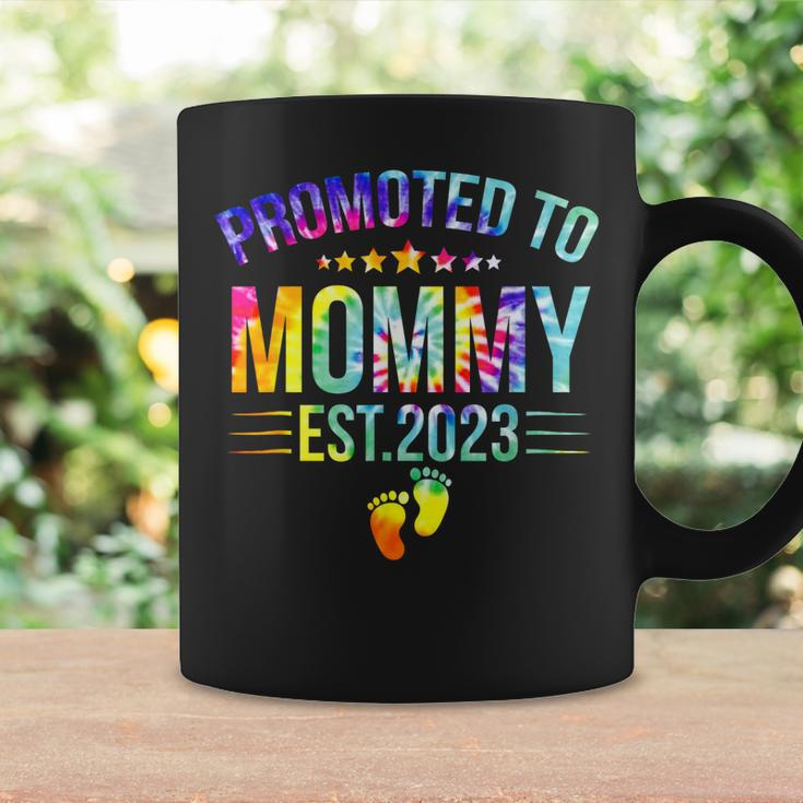 Promoted To Mommy Est 2023 New Mom Gift Tie Dye Mothers Day Coffee Mug Gifts ideas