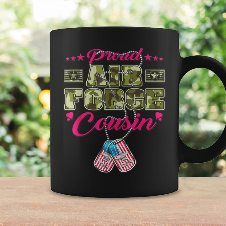 Proud Air Force Cousin Camo Us Flag Dog Tags Military Family Coffee Mug Gifts ideas