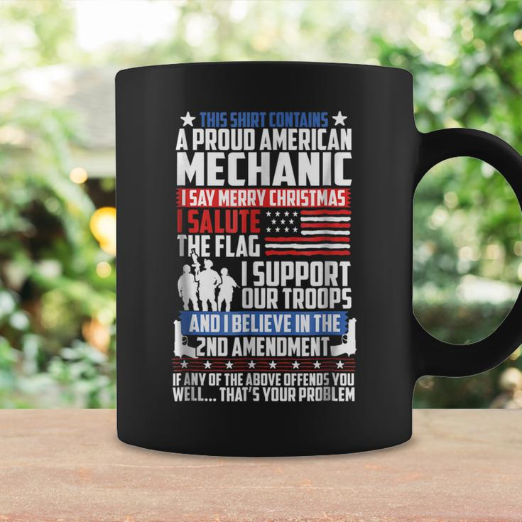 Proud American Mechanic Salute Support 2Nd Amendment Coffee Mug Gifts ideas