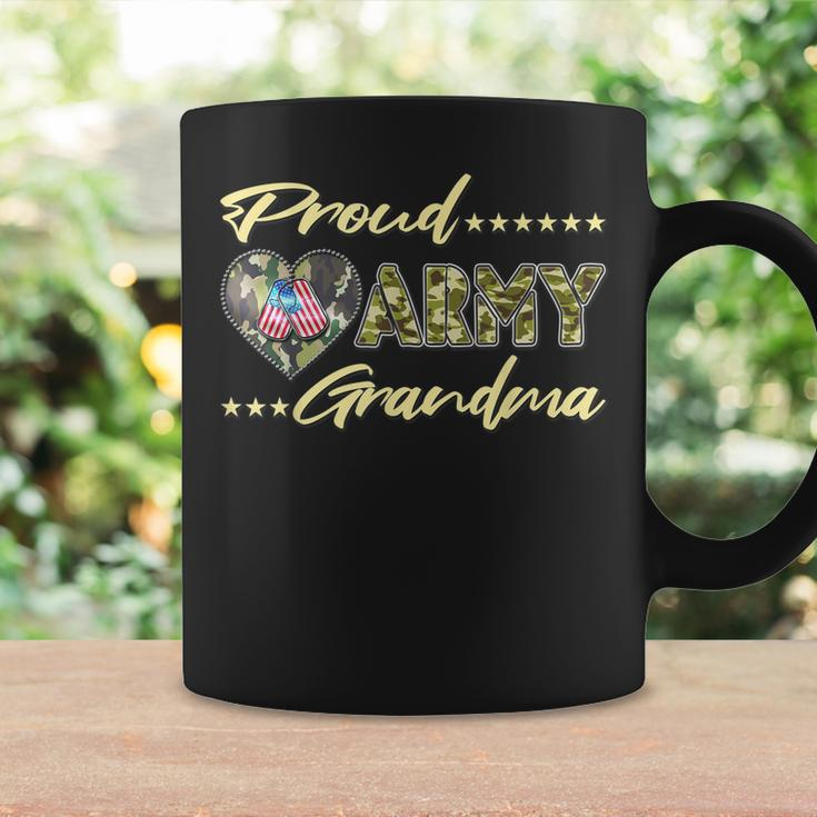 Proud Army Grandma Us Flag Dog Tag Military Grandmother Gift Coffee Mug Gifts ideas