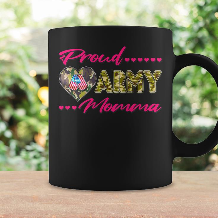 Proud Army Momma Camo Us Flag Dog Tags Military Mom Gift Coffee Mug Gifts ideas