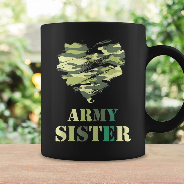 Proud Army Sister - Camouflage Army Sister Coffee Mug Gifts ideas