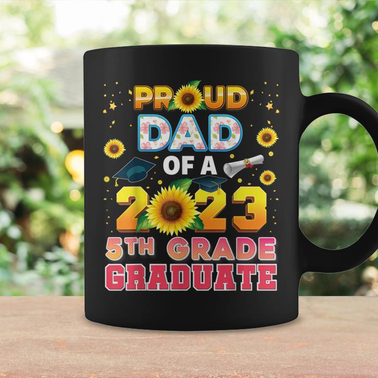 Proud Dad Of A Class 2023 5Th Grade Graduate Sunflower Last Coffee Mug Gifts ideas