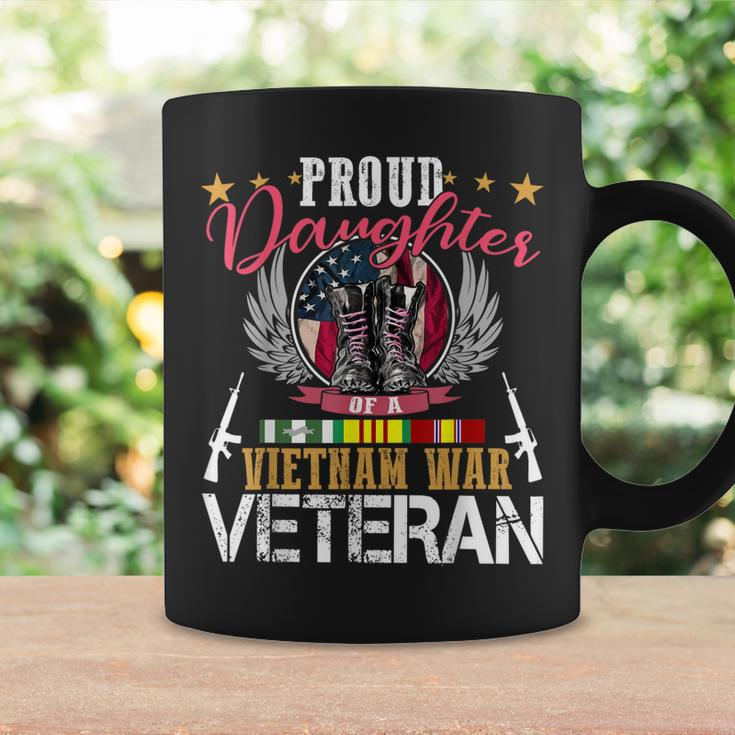 Proud Daughter Vietnam War Veteran American Flag Military Coffee Mug Gifts ideas