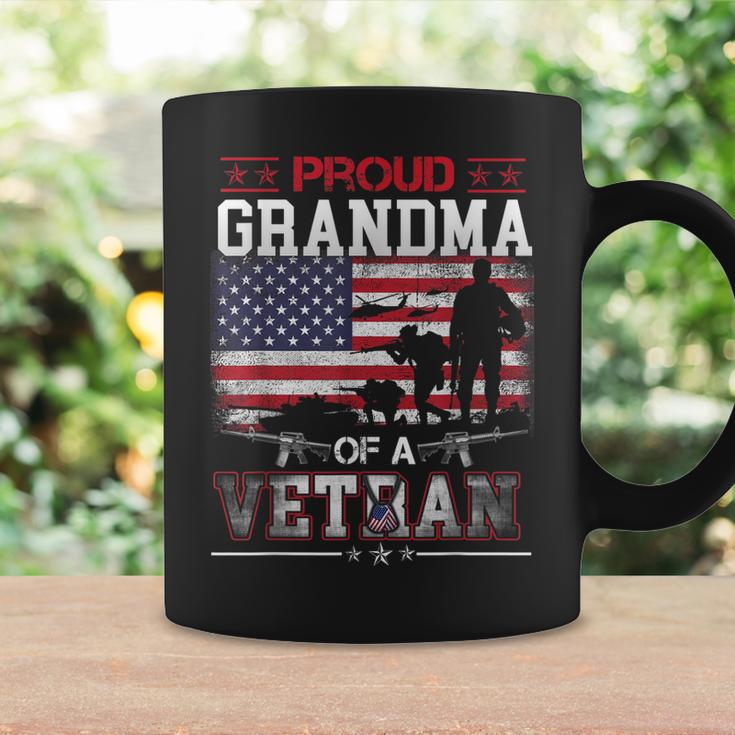 Proud Grandma Of A Veteran Us Flag Military Veterans Day Coffee Mug Gifts ideas