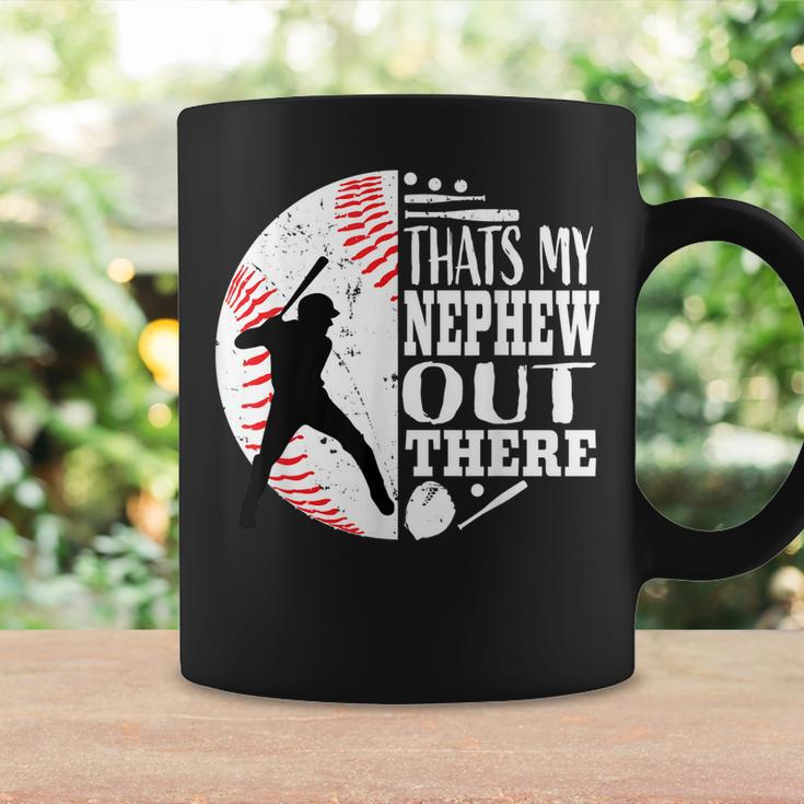 Proud Thats My Nephew Out There Baseball Aunt Uncle Graphic Coffee Mug Gifts ideas