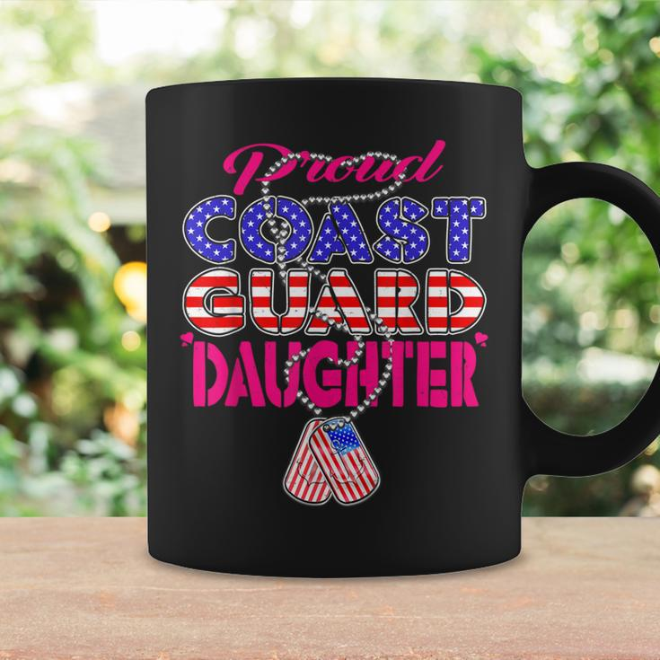 Proud Us Coast Guard Daughter Us Flag Dog Tag Military Child Coffee Mug Gifts ideas