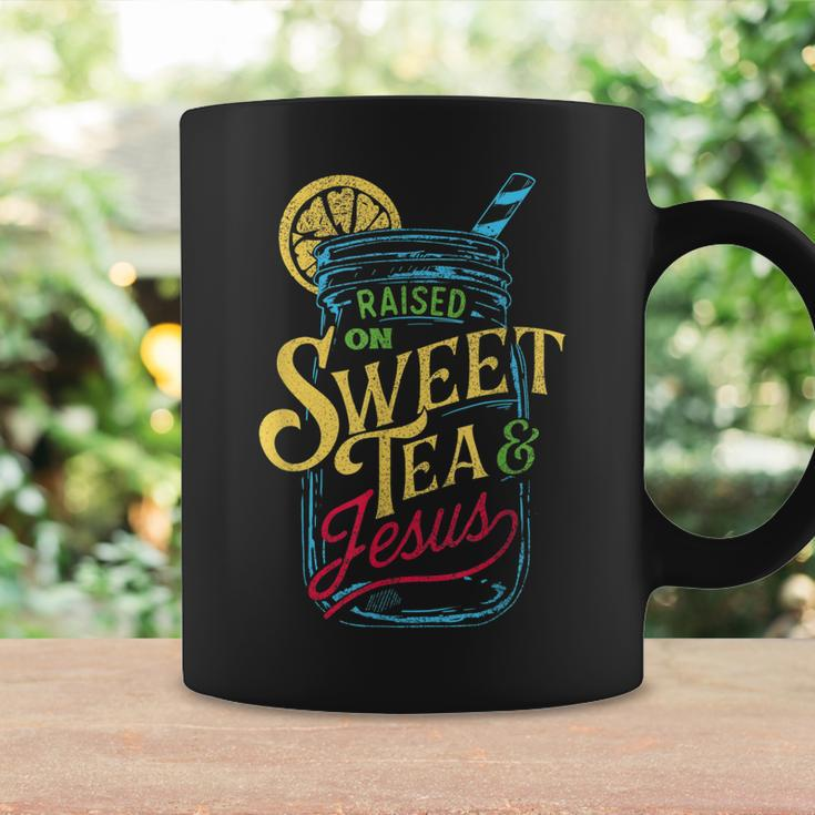 Raised On Sweet Tea & Jesus - Southern Pride Iced Tea Coffee Mug Gifts ideas