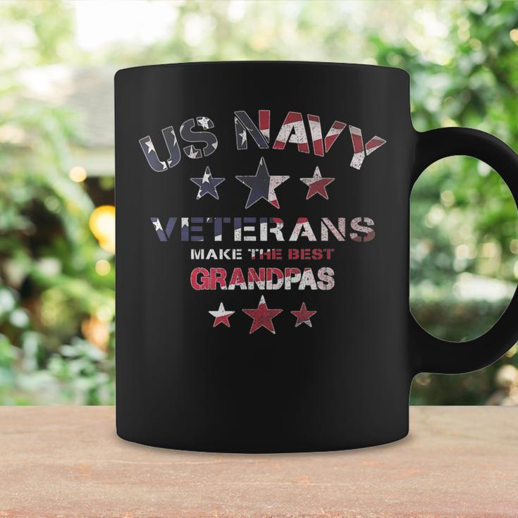 Retired United States Veteran Navy Best Grandpa Usa Flag Coffee Mug Gifts ideas