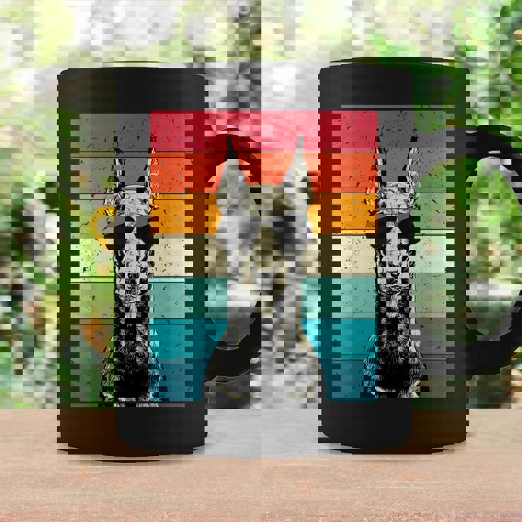 Retro Vintage Doberman Pinscher With Sunglasses Dog Lovers Coffee Mug Gifts ideas