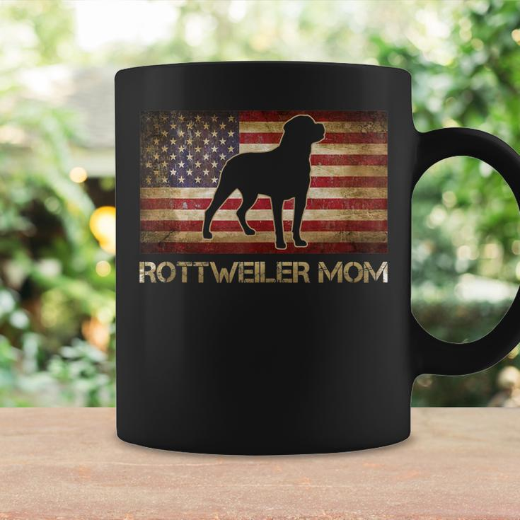 Rottweiler Mom Vintage American Flag Patriotic Dog Lover Coffee Mug Gifts ideas
