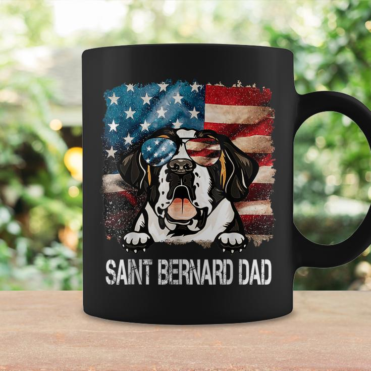 Saint Bernard Dad American Flag 4Th Of July Dog Fathers Day Gift For Mens Coffee Mug Gifts ideas