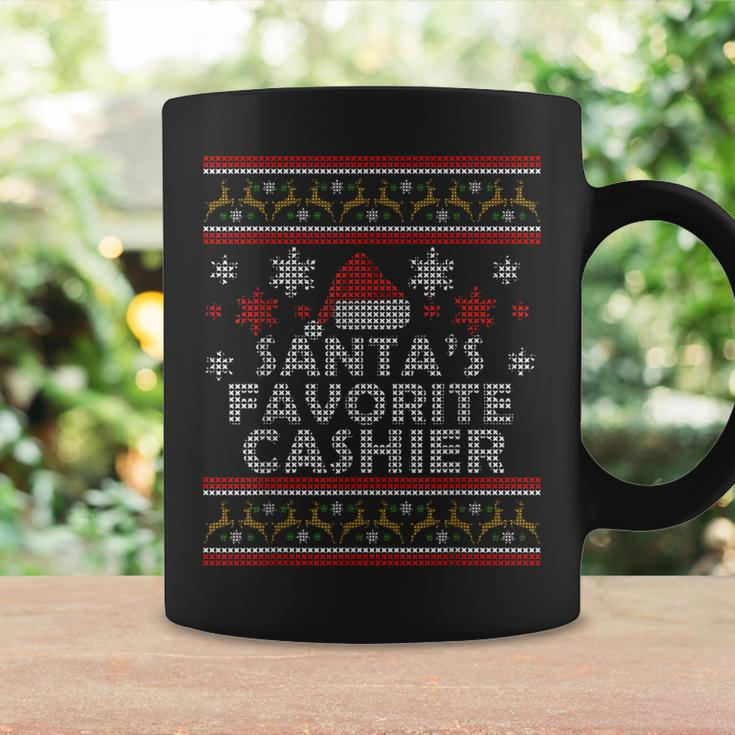 Santas Favorite Cashier Gift Ugly Christmas Coffee Mug Gifts ideas
