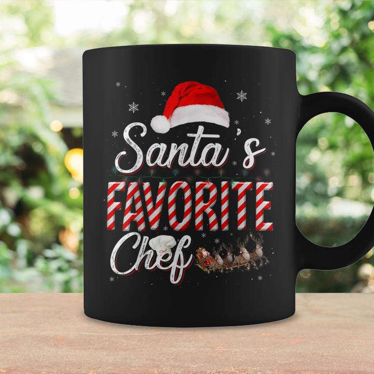 Santas Favorite Chef Santa Christmas Hat In Snow Coffee Mug Gifts ideas