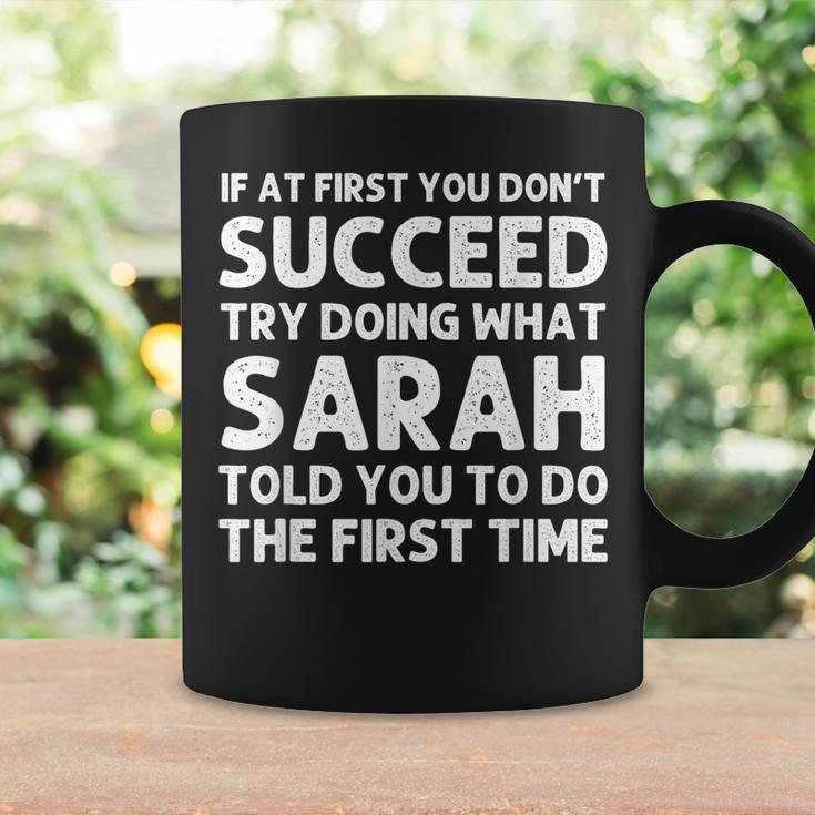 Sarah Name Personalized Birthday Funny Christmas Joke Coffee Mug Gifts ideas