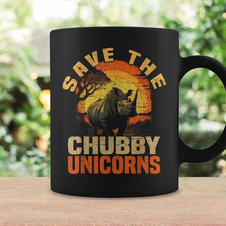 Save The Chubby Unicorns Vintage Funny Rhino Animal Rescue Coffee Mug Gifts ideas