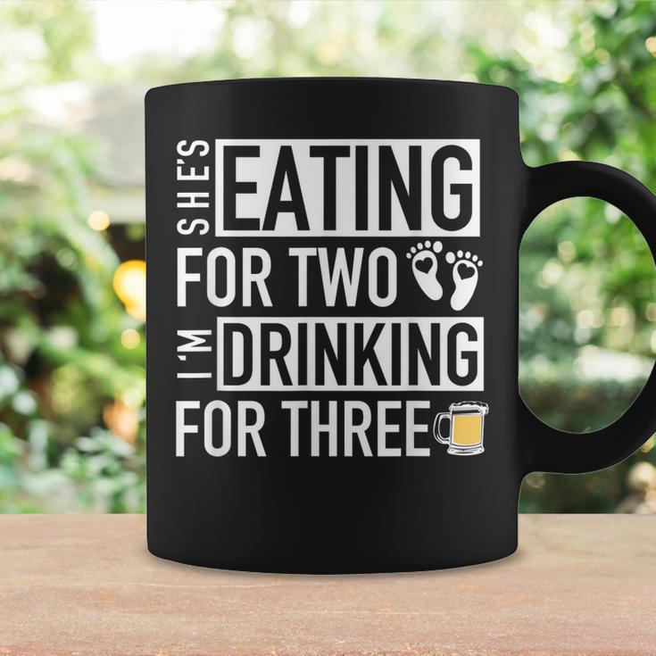 Shes Eating For Two Im Drinking For Three - Dad To Be Coffee Mug Gifts ideas