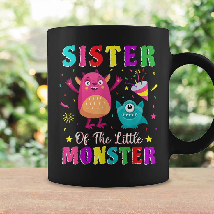 Sister Of The Little Monster Family Matching Birthday Party Coffee Mug Gifts ideas