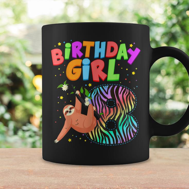 Sloth 8 Year Old Birthday Girls Matching Family Cute Sloth Coffee Mug Gifts ideas