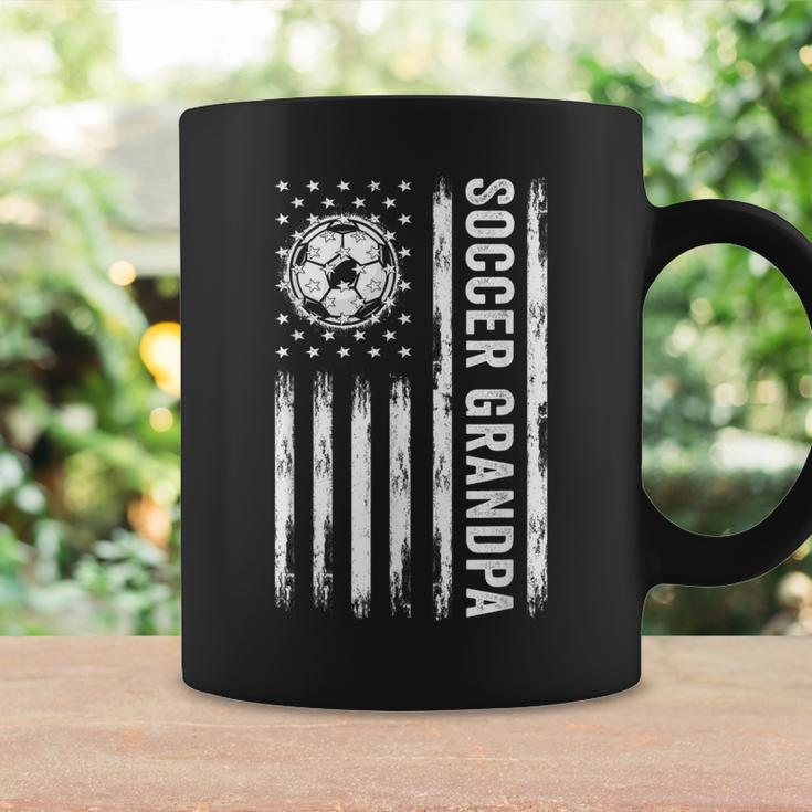 Soccer Grandpa American Flag Proud Grandpa Fathers Day Mens Coffee Mug Gifts ideas