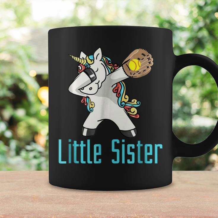 Softball Dabbing Unicorn Little Sister Sibling Coffee Mug Gifts ideas