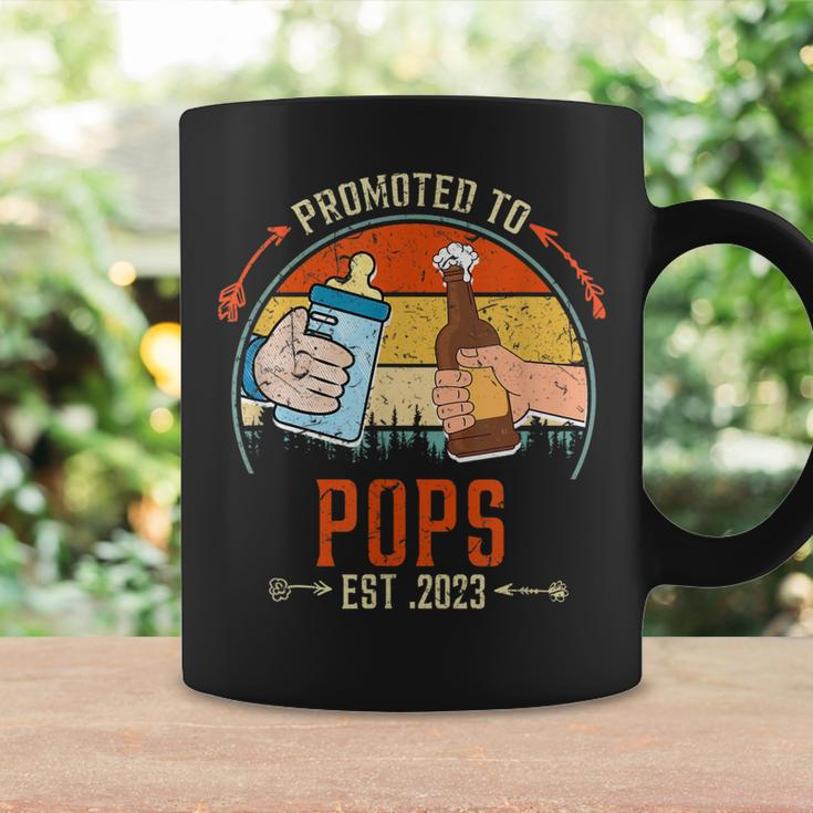 Soon To Be Pops Est 2023 Fathers Day New Dad Vintage Coffee Mug Gifts ideas