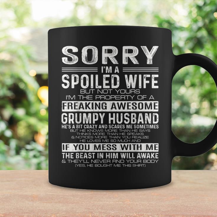 Sorry Im A Spoiled Wife Property Of A Freaking Awesome Coffee Mug Gifts ideas
