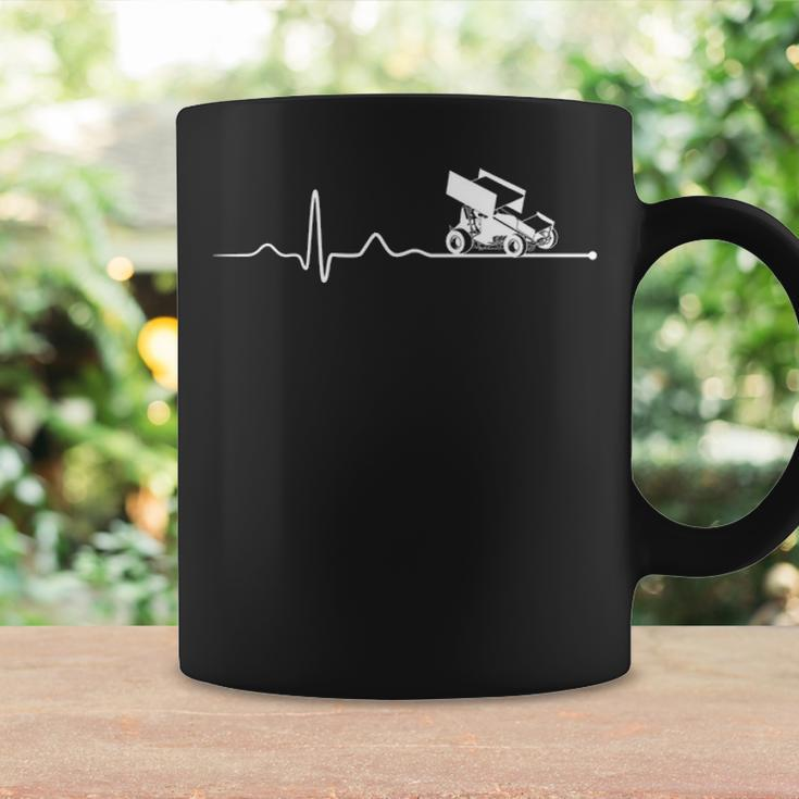 Sprint Car Racing Sprint Car Racing Heartbeat Coffee Mug Gifts ideas
