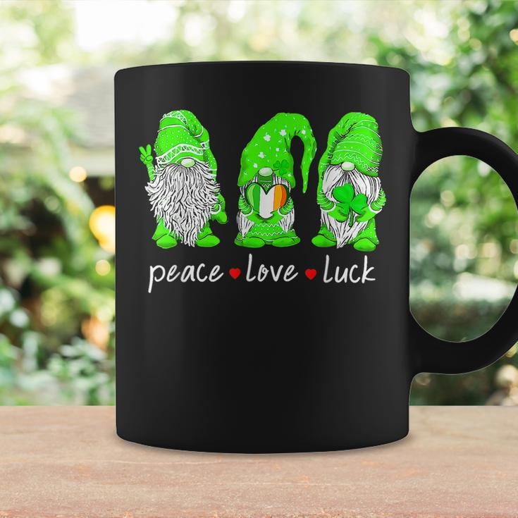 St Patricks Day Gnome Peace Love Luck Heart Shamrock Funny Coffee Mug Gifts ideas
