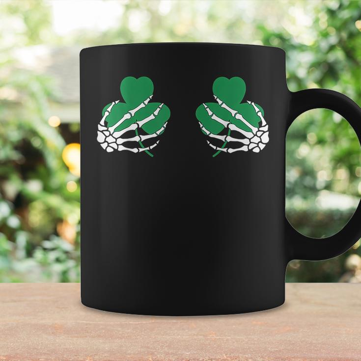 St Patricks Day Paddys Skeleton Hand Irish Shamrock Boobs Coffee Mug Gifts ideas
