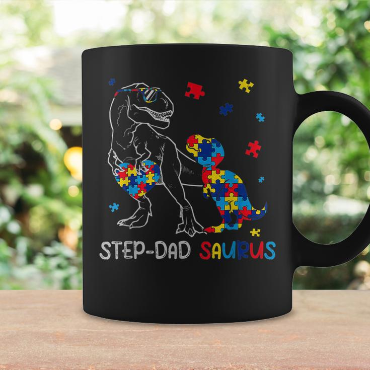 Step Dad Saurus Autism Awareness Day Autistic Dinosaur Coffee Mug Gifts ideas