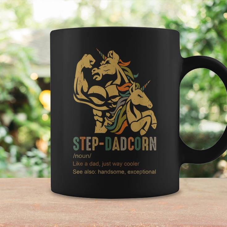 Stepdadcorn Step Dad Unicorn Cooler Fathers Day Mens Coffee Mug Gifts ideas