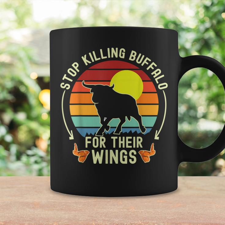 Stop Killing Buffalo For Their Wings Fake Protest Sign Funny Coffee Mug Gifts ideas