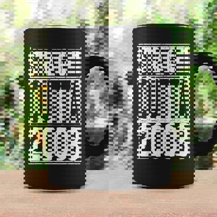 Straight Outta 2008 15Th Birthday Gifts Vintage 15 Years Old Coffee Mug Gifts ideas